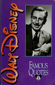 Cover of: Walt Disney : famous quotes
