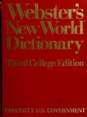 Cover of: Webster's New World dictionary of American English by Victoria Neufeldt, editor in chief ; David B. Guralnik, editor in chief emeritus.