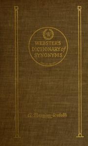 Webster's dictionary of synonyms