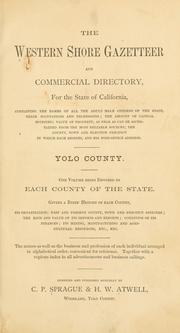 Cover of: The Western shore gazetteer and commercial directory, for the state of California |