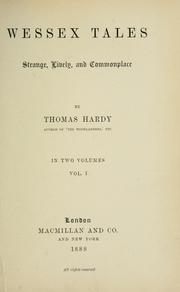 Cover of: Wessex Tales by Thomas Hardy