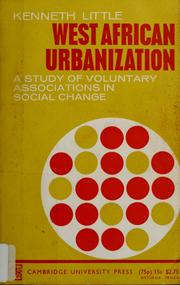 Cover of: West African urbanization by Kenneth Lindsay Little