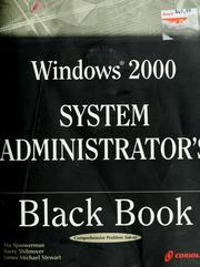 Cover of: Windows 2000 system administrator's black book