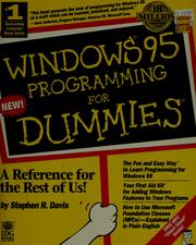 Cover of: Windows 95 by Stephen Randy Davis