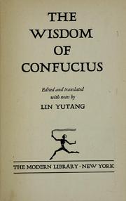 Cover of: The wisdom of Confucius