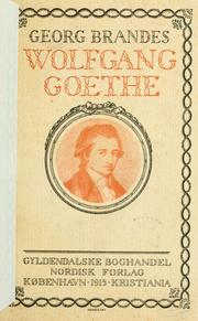 Cover of: Wolfgang Goethe by Georg Morris Cohen Brandes