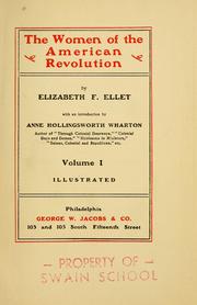 Cover of: The women of the American Revolution
