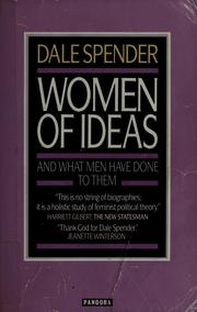 Cover of: Women of ideas: and what men have done to them from Aphra Behn to Adrienne Rich