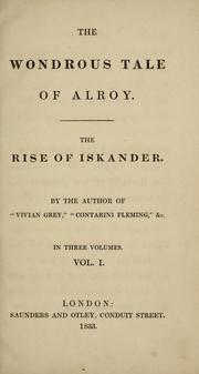 The wondrous tale of Alroy by Benjamin Disraeli