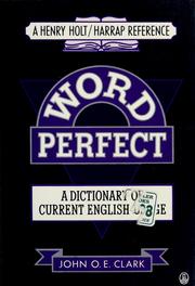 Cover of: Word perfect by John O. E. Clark