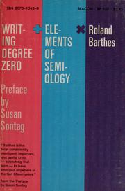 Cover of: Writing degree zero and elements of semiology.