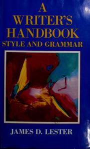 Cover of: A writer's handbook by James D. Lester