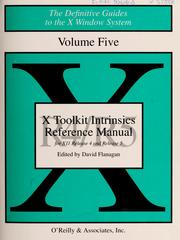 Cover of: X Toolkit Intrinsics Reference Manual by edited by David Flanagan.