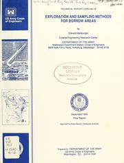 Cover of: Exploration and sampling methods for borrow areas