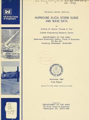 Cover of: Hurricane Alicia storm surge and wave data