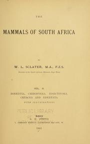 Cover of: The mammals of South Africa by William Lutley Sclater