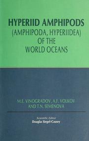 Cover of: Hyperiid amphipods (Amphipoda, Hyperiidea) of the world oceans