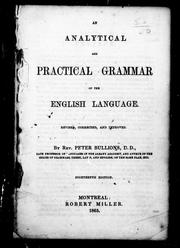 Cover of: An analytical and practical grammar of the English language: revised, corrected and improved