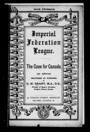 Cover of: The case for Canada: an address delivered at Winnipeg