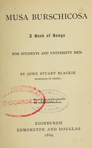 Cover of: Musa burschicosa: a book of songs for students and university men