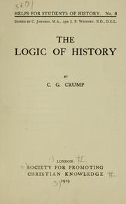 Cover of: The logic of history
