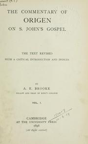 Cover of: Commentary on S. John's Gospel