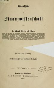 Lehrbuch der politischen Oekonomie by Karl Heinrich Rau
