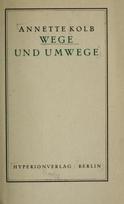 Cover of: Wege und Umwege