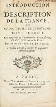 Cover of: Introduction a la description de la France, et au droit public de ce royaume ...