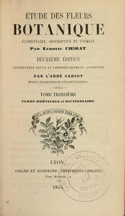 Cover of: Etudes des fleurs botanique, élémentaire, descriptive et usuelle by Antoine Cariot