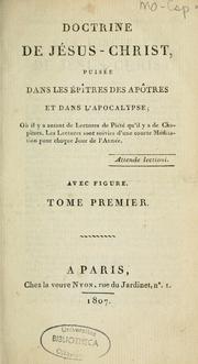 Cover of: Doctrine de Jésus-Christ