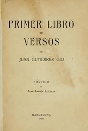 Cover of: Primer libro de versos: Pórtico de Juan Laguía Lliteras