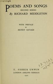 Cover of: Poems and songs