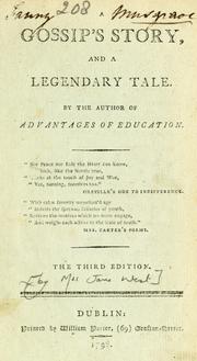Cover of: A gossip's story, and a legendary tale: by the author of Advantages of education