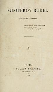 Cover of: Geoffroy Rudel by Ferdinand Dugué