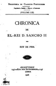 Cover of: Chronica de el rei D. Sancho II by Rui de Pina