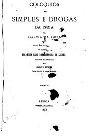 Cover of: Coloquios dos simples e drogas da India by Orta, Garcia de