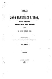 Cover of: Obras de João Francisco Lisboa, natural do Maranhão