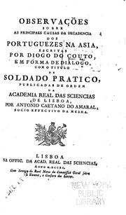 Cover of: Observações sobre as principaes causas da decadencia dos Portuguezes na Asia