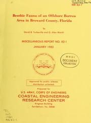 Cover of: Benthic fauna of an offshore borrow area in Broward County, Florida by David B. Turbeville
