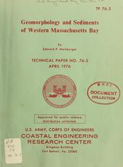 Cover of: Geomorphology and sediments of western Massachusetts Bay