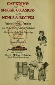 Cover of: Catering for special occasions: with menus & recipes