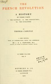 Cover of: The French Revolution by Thomas Carlyle