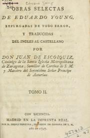 Cover of: Obras selectas: Expurgadas de todo error, y traducidas del Ingles al Castellano por Don Juan de Escoiquiz
