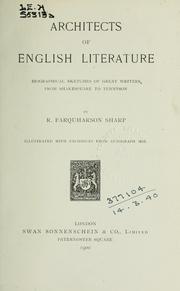 Cover of: Architects of English literature: biographical sketches of great writers from Shakespeare to Tennyson