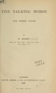 Cover of: The talking horse: and other tales