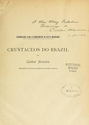 Cover of: Crustaceos do Brazil by Carlos Moreira