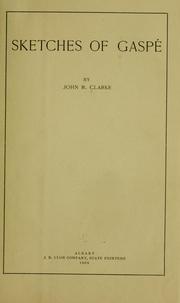 Cover of: Sketches of Gaspé