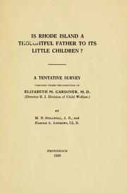 Cover of: Is Rhode Island a thoughtful father to its little children?