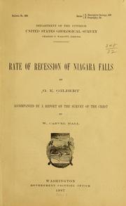 Cover of: Rate of recession of Niagara falls
